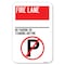 Signmission Fire Lane-No Parking or Standing Anyti Heavy-Gauge Aluminum Sign, 12" x 18", A-1218-24006 A-1218-24006 - alternate 1